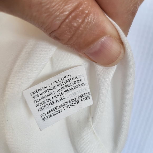 Club Monaco off-white skirt with grosgrain trim size 4 - Picture 6 of 6